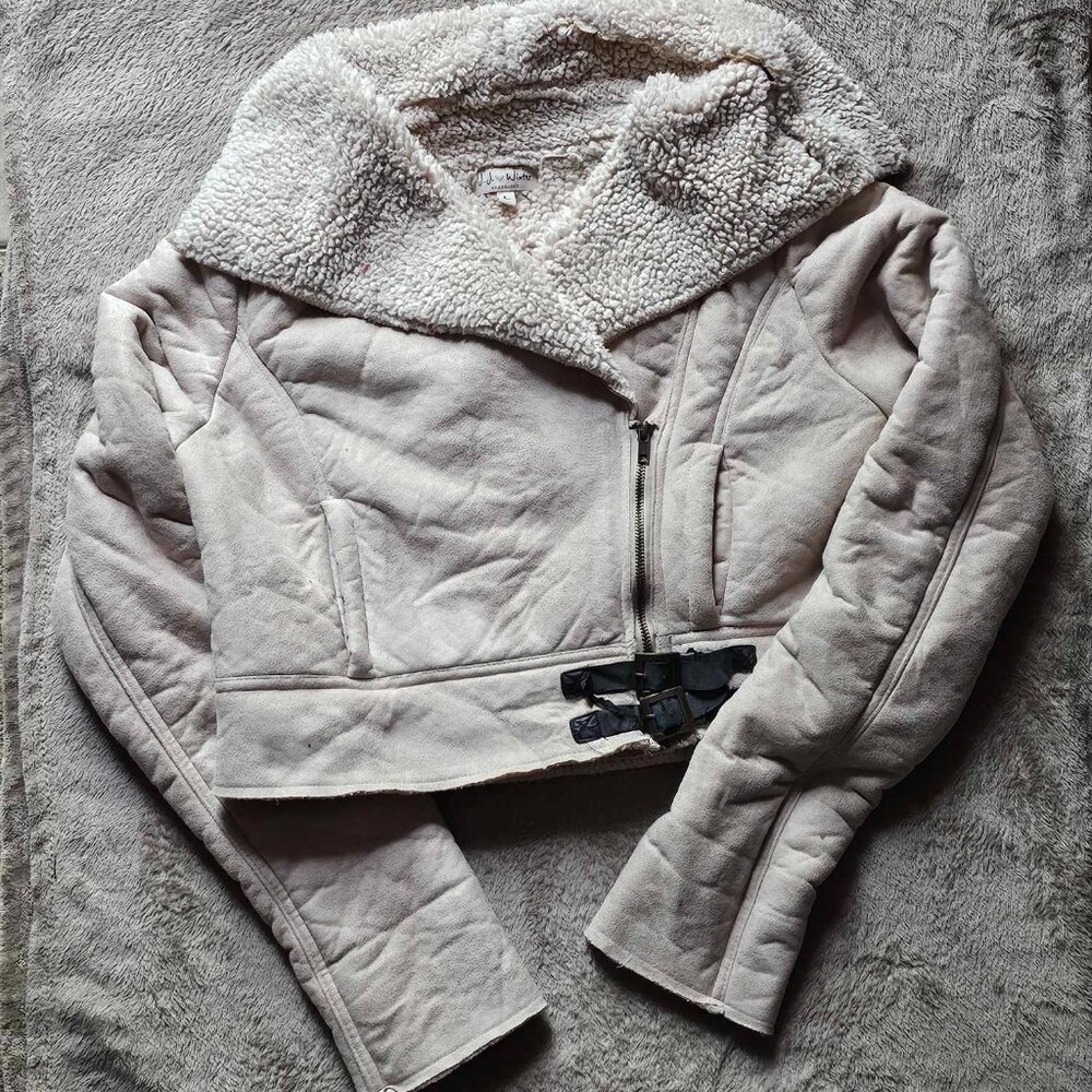 JJ Winter Faux Suede Jacket Size Large
